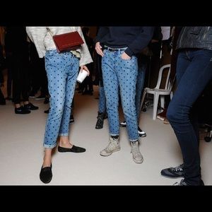 Stella McCartney blue embroidered jeans 25